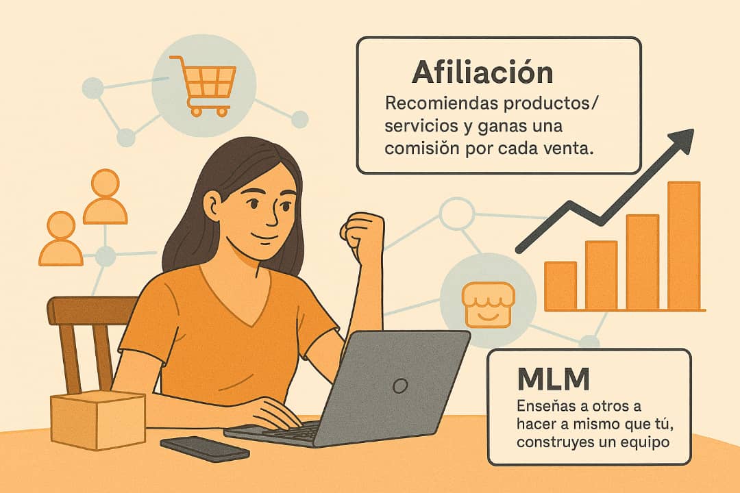 Diagrama del modelo de afiliación y MLM